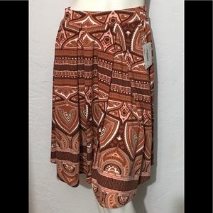 LuLaRoe size Medium Midi Skirt tan/ brown colors